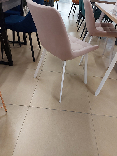 Стул на металлокаркасе Челси велюр коричневый / черный каркас из шоурума 9